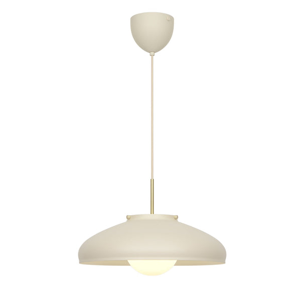 Latif Pendant in Beige with Brass Detail