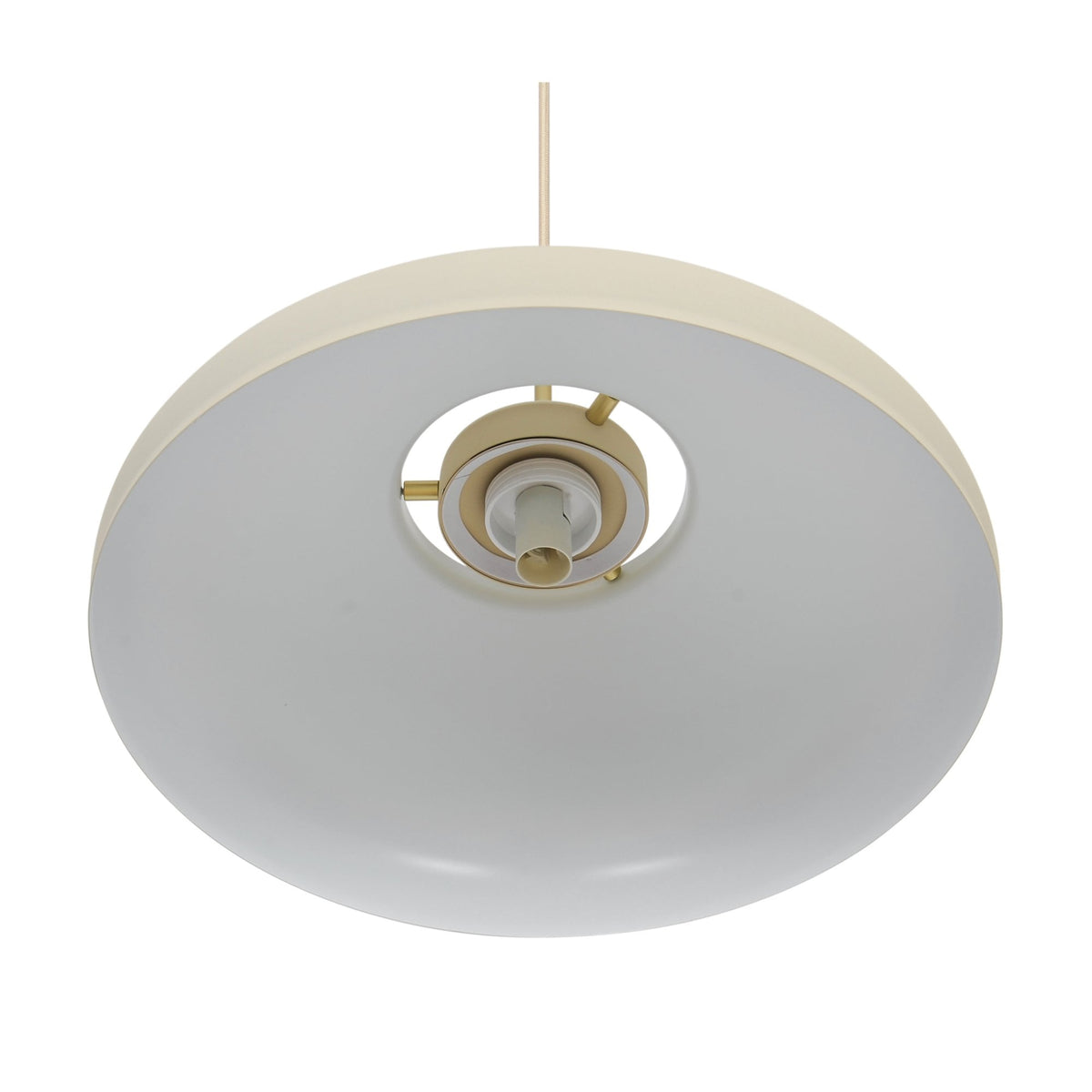 Latif Pendant in Beige with Brass Detail
