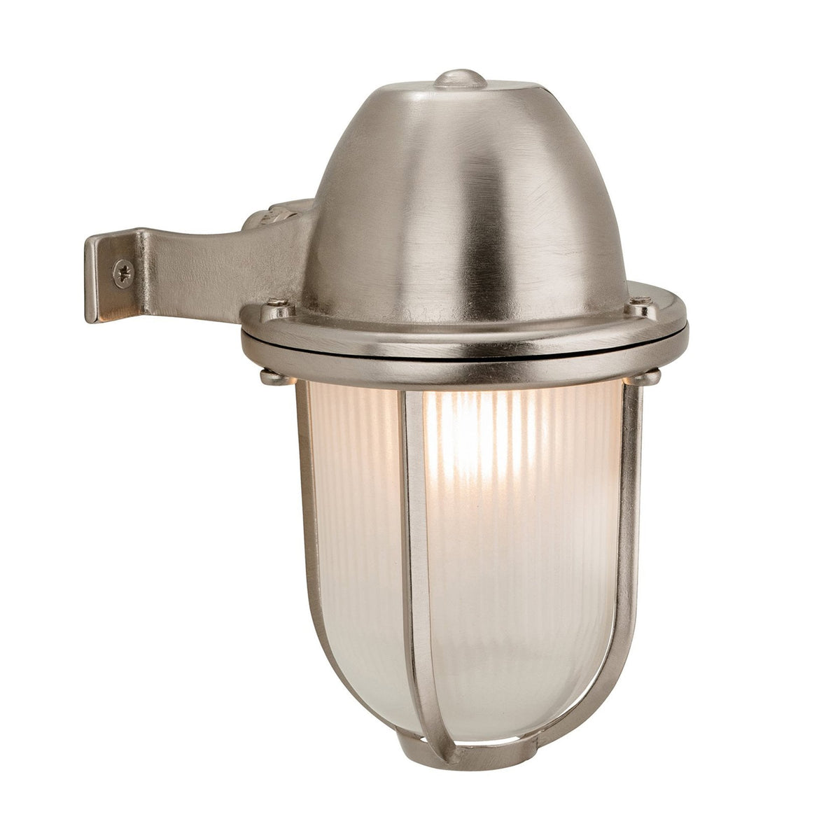 Nautic Classic Solid Brass IP64 Wall Light in Nickel