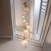 Hoburne 13 Light Cascade Pendant in Antique Brass with Clear Ribbed Glass