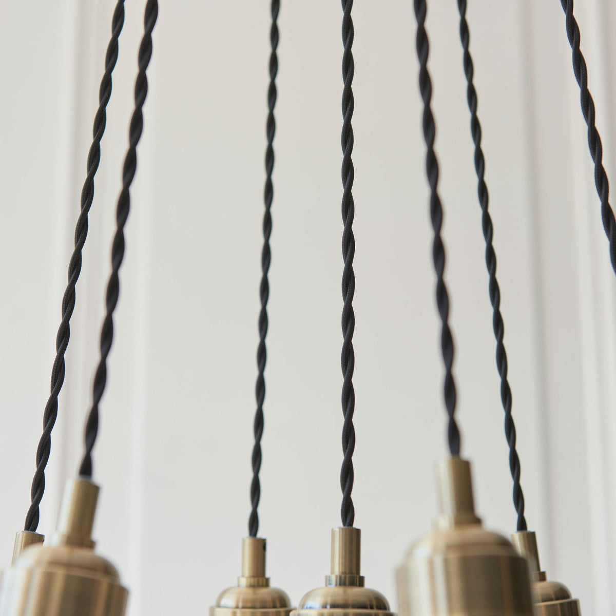 Hoburne 7 Light Cluster Pendant in Antique Brass with Clear Glass
