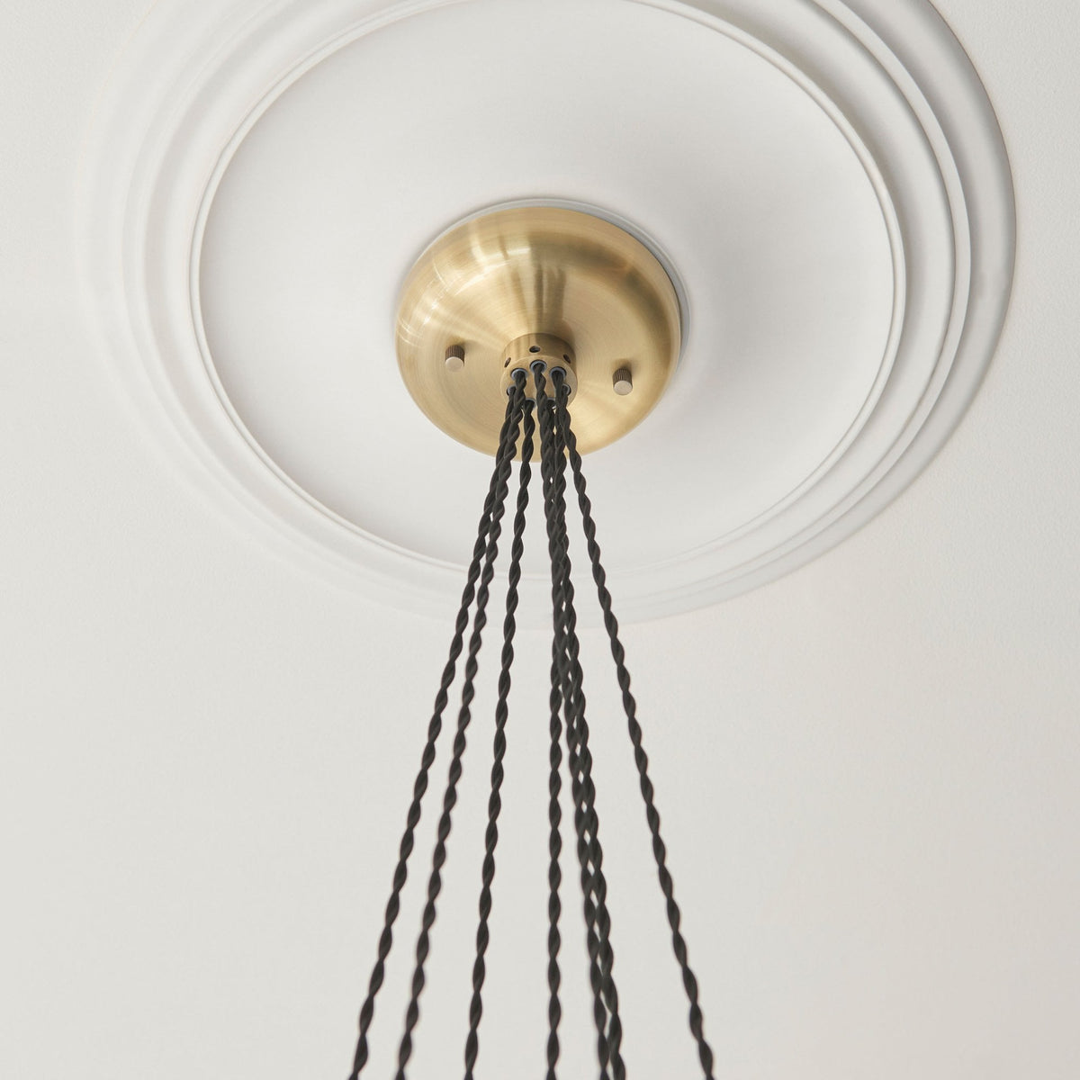 Hoburne 7 Light Cluster Pendant in Antique Brass with Clear Glass