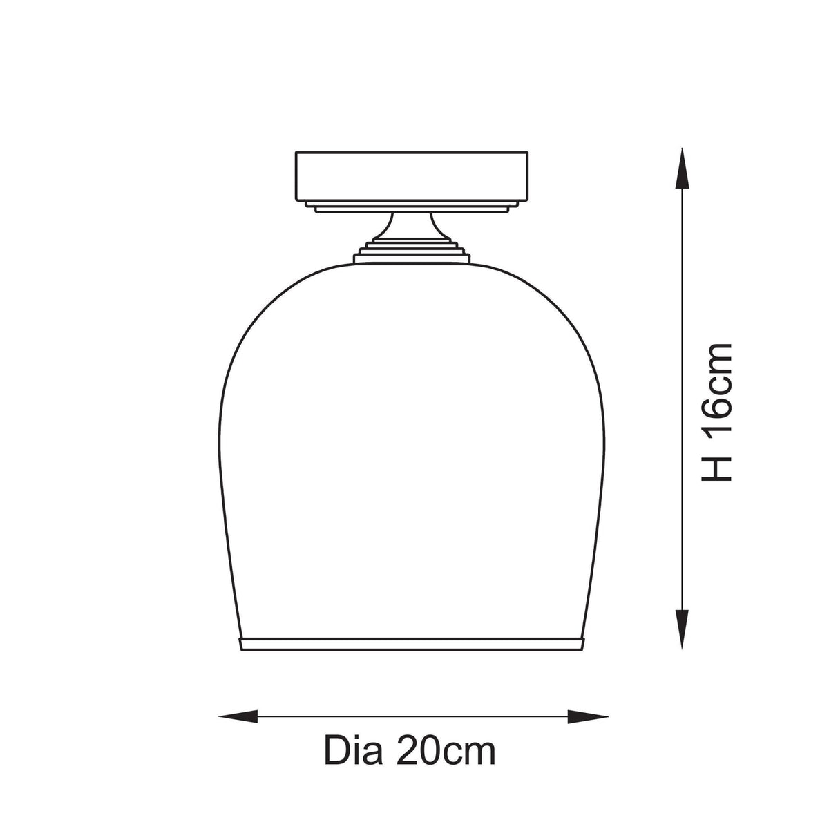 Ashcroft Flush Ceiling Light in Brushed Aged Brass & Clear Glass Shade with Metal Trim Edge