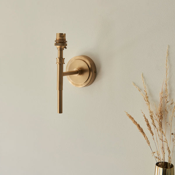 Chester Single Wall Light in Aged Brass