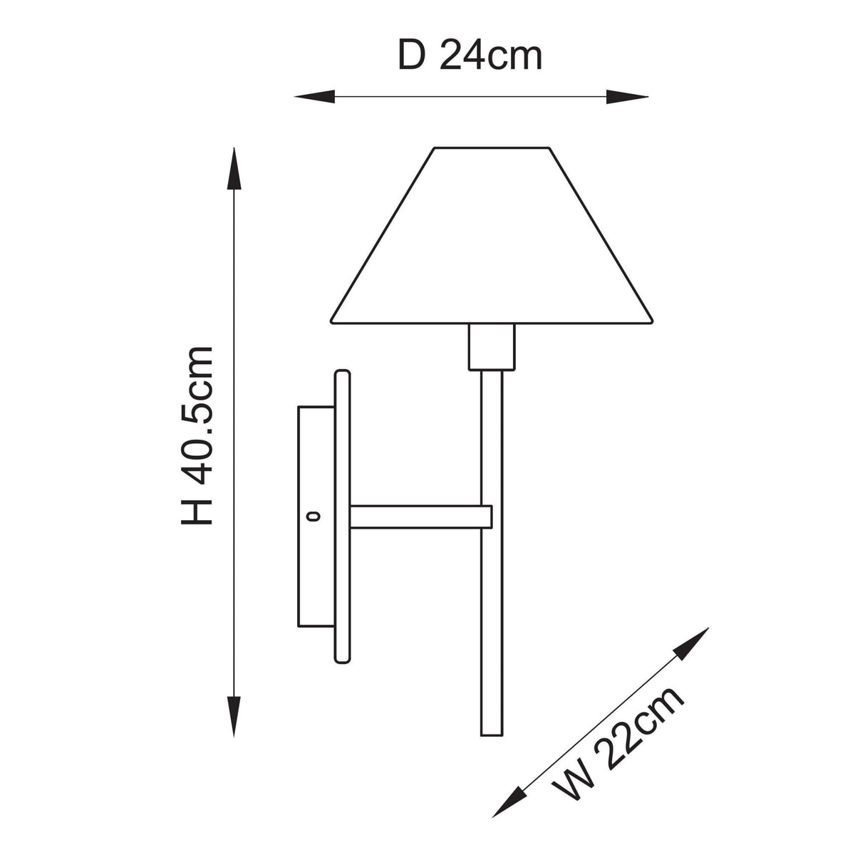Faro Wall Light in Vintage Brass & Emperador Brown Marble with Tapered Fabric Shade