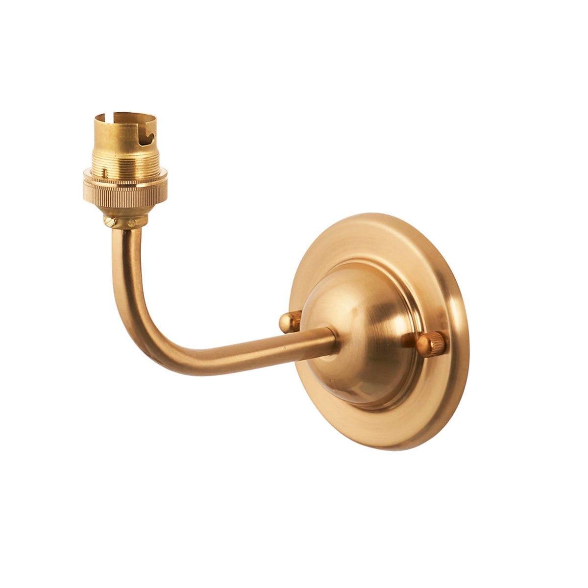 Dome Arc Single Wall Light in Aged Brass