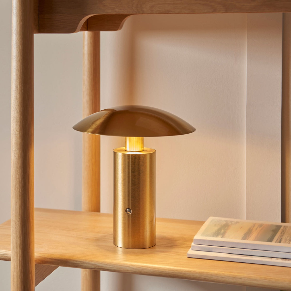 Sunset Rechargeable Table Lamp in Brushed Gold Finish