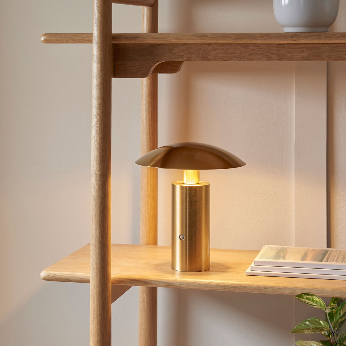 Sunset Rechargeable Table Lamp in Brushed Gold Finish