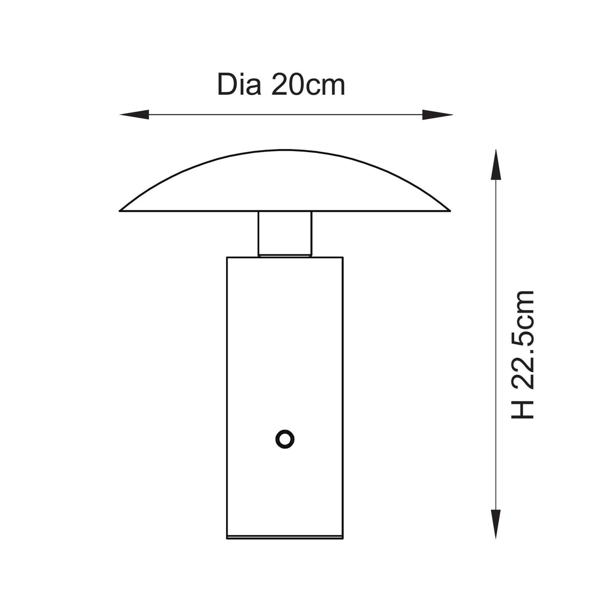 Sunset Rechargeable Table Lamp in Brushed Gold Finish