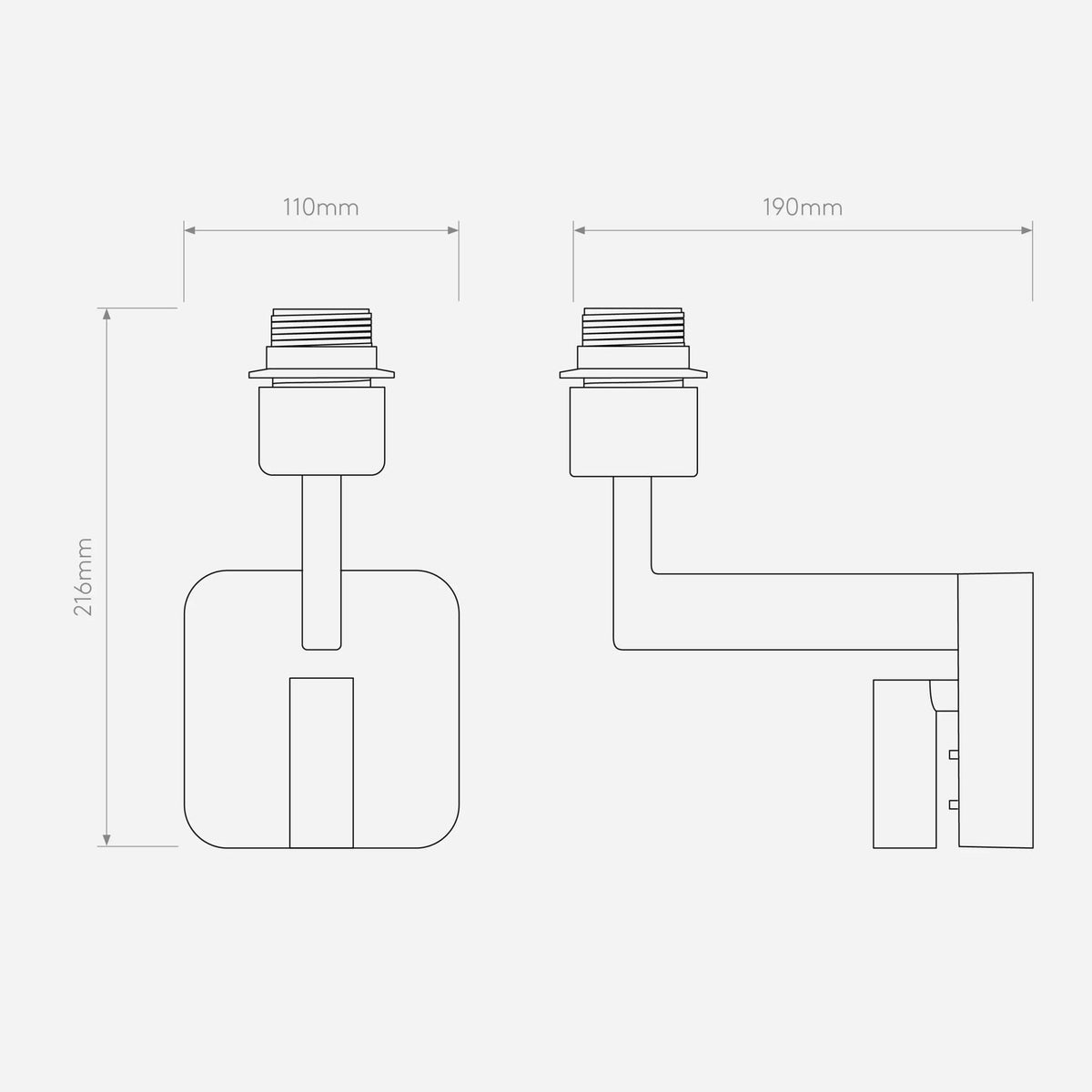 Beaumont Switched Reader in Matt Gold