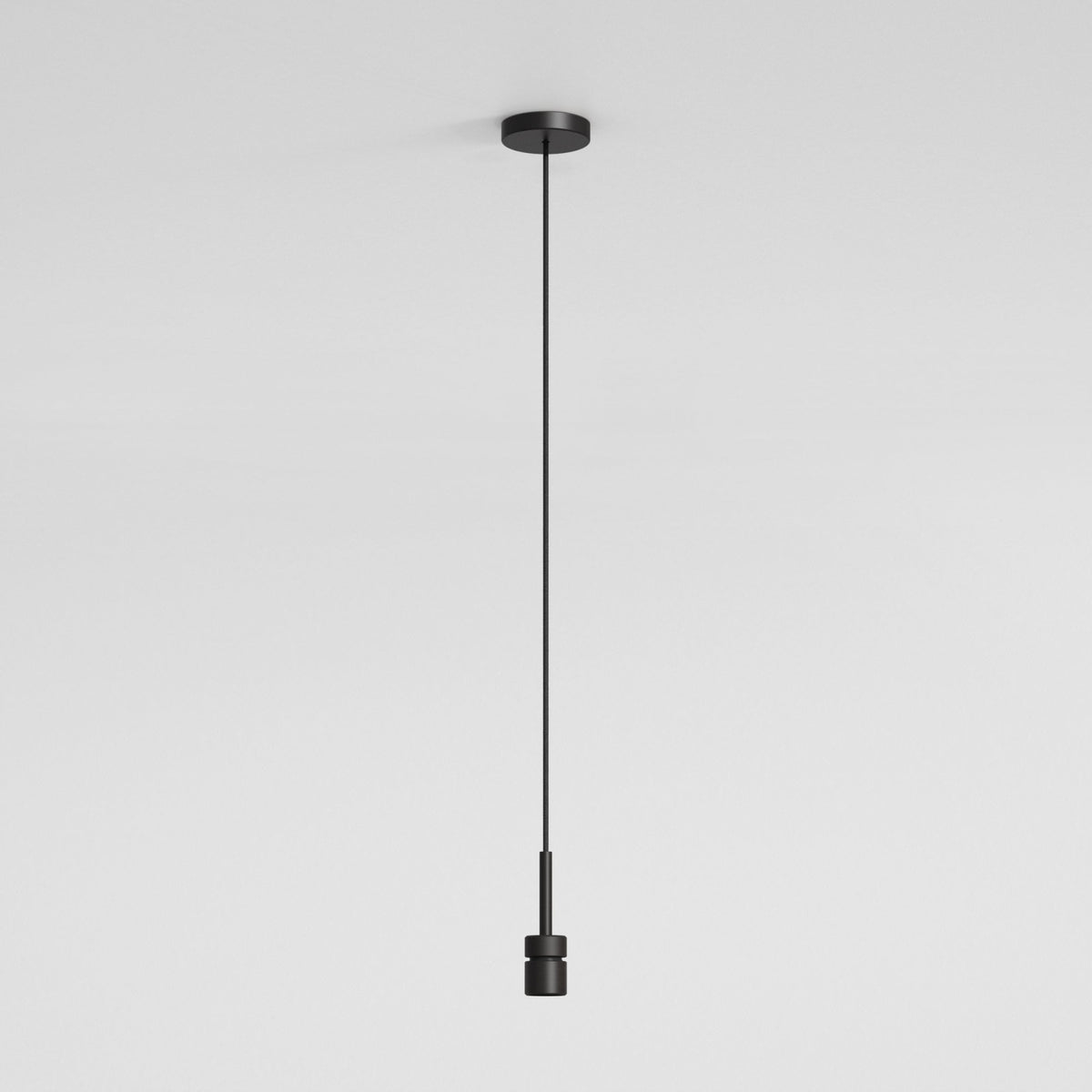 E27 Pendant Suspension Kit 4 In Matt Black