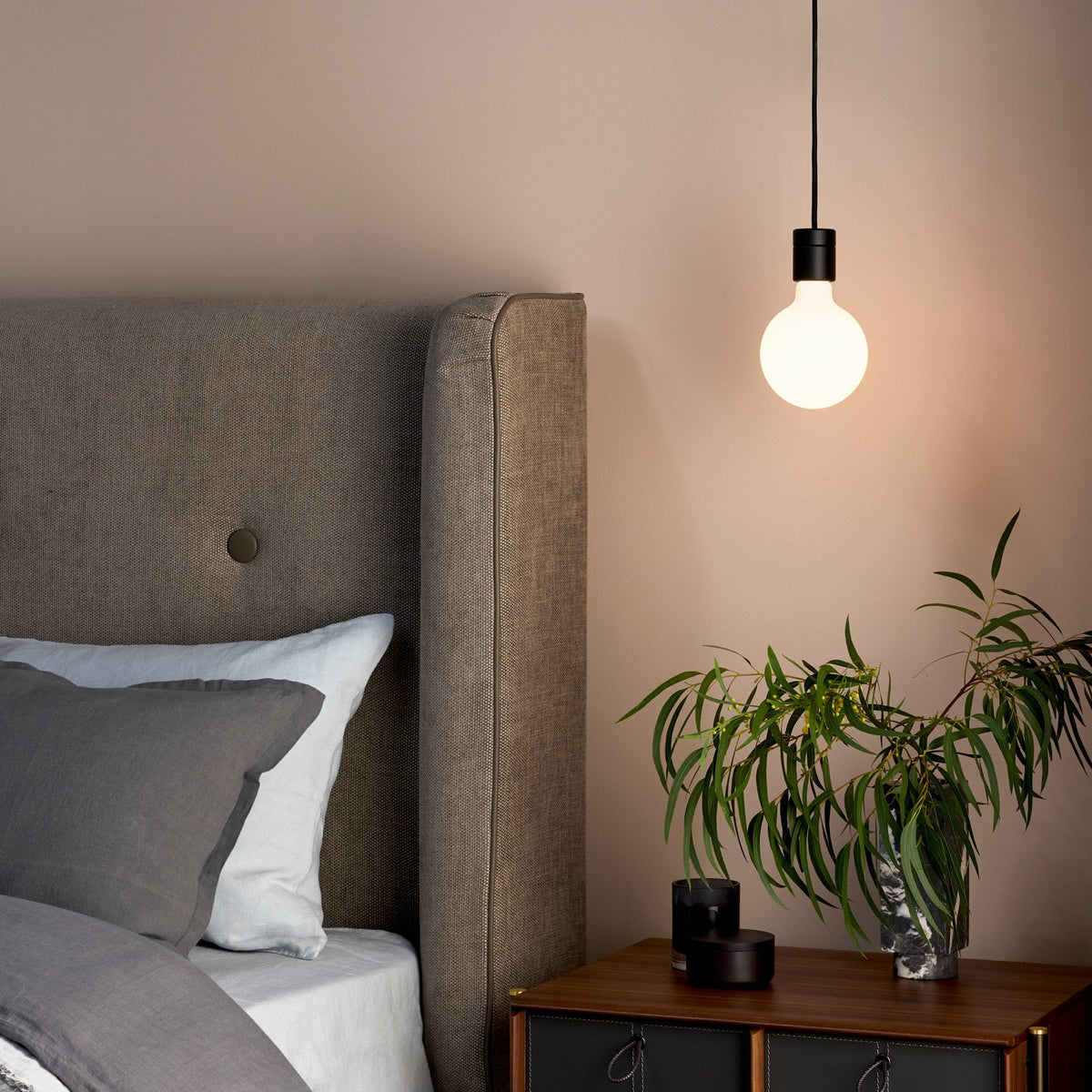 E27 Pendant Suspension Kit 4 In Matt Black