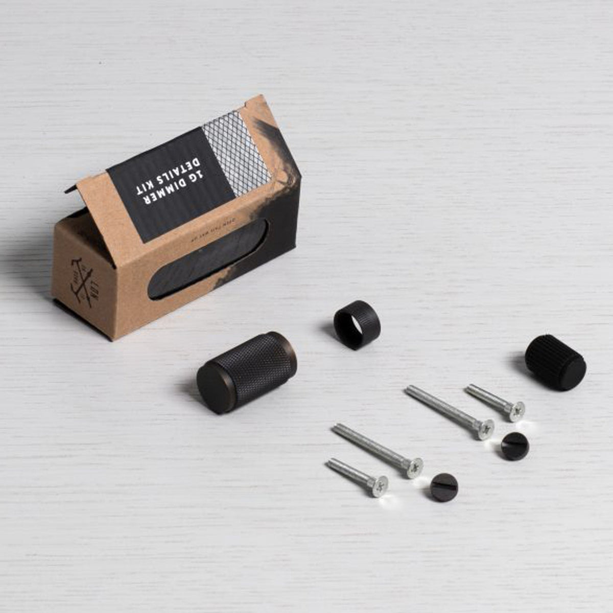 1G Dimmer Knurled Detail Kit in Smoked Bronze