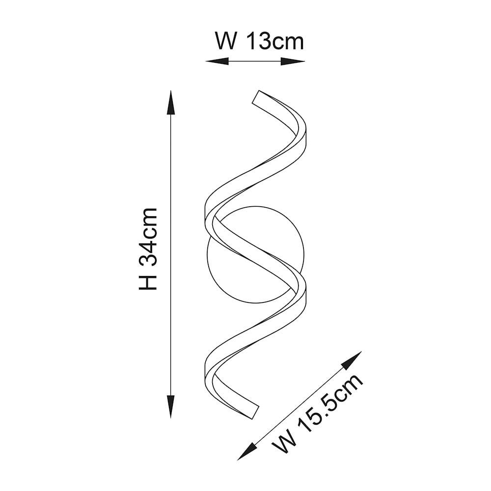 Astral 12w LED IP44 Bathroom Wall Light in Chrome