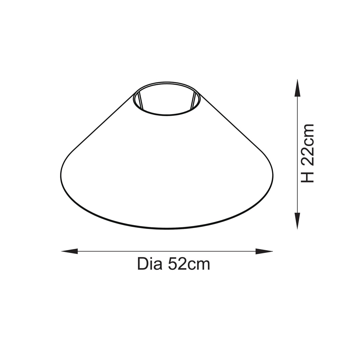 Avalon 52cm Tapered Natural Linen Shade