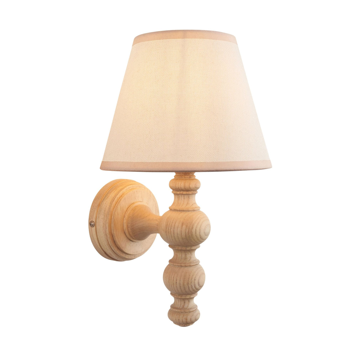 Bibury Wall Light in Natural Ash with 20cm Ivy Shade