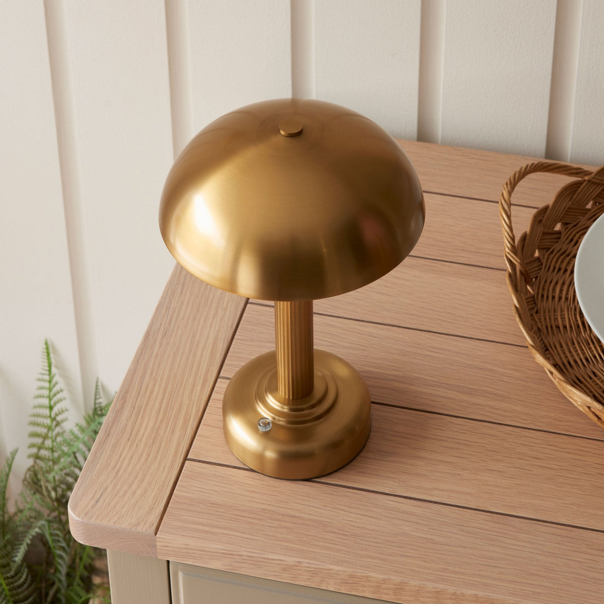 Bridport Rechargeable Table Lamp in Warm Brass Finish