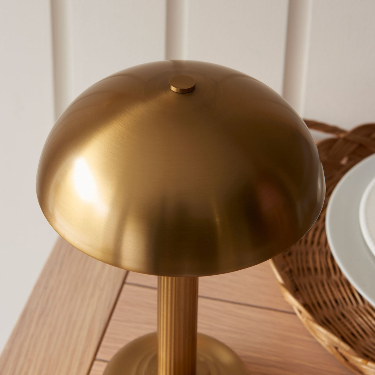 Bridport Rechargeable Table Lamp in Warm Brass Finish