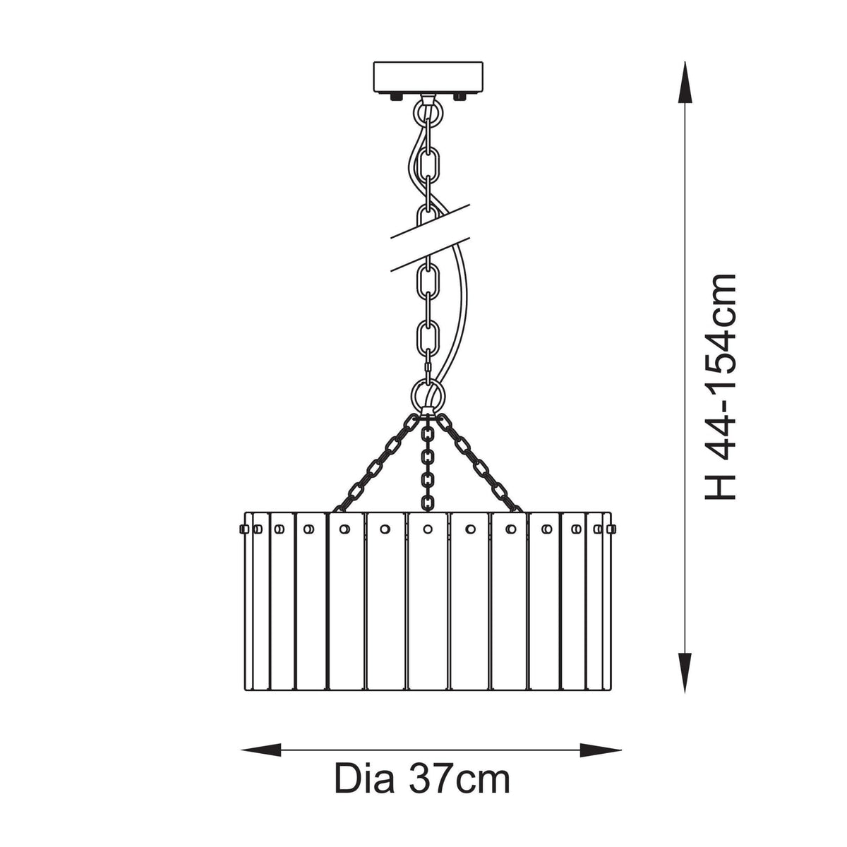 Karine Three Light Pendant in Brushed Aged Brass with Handmade Clear Textured Glass Panels