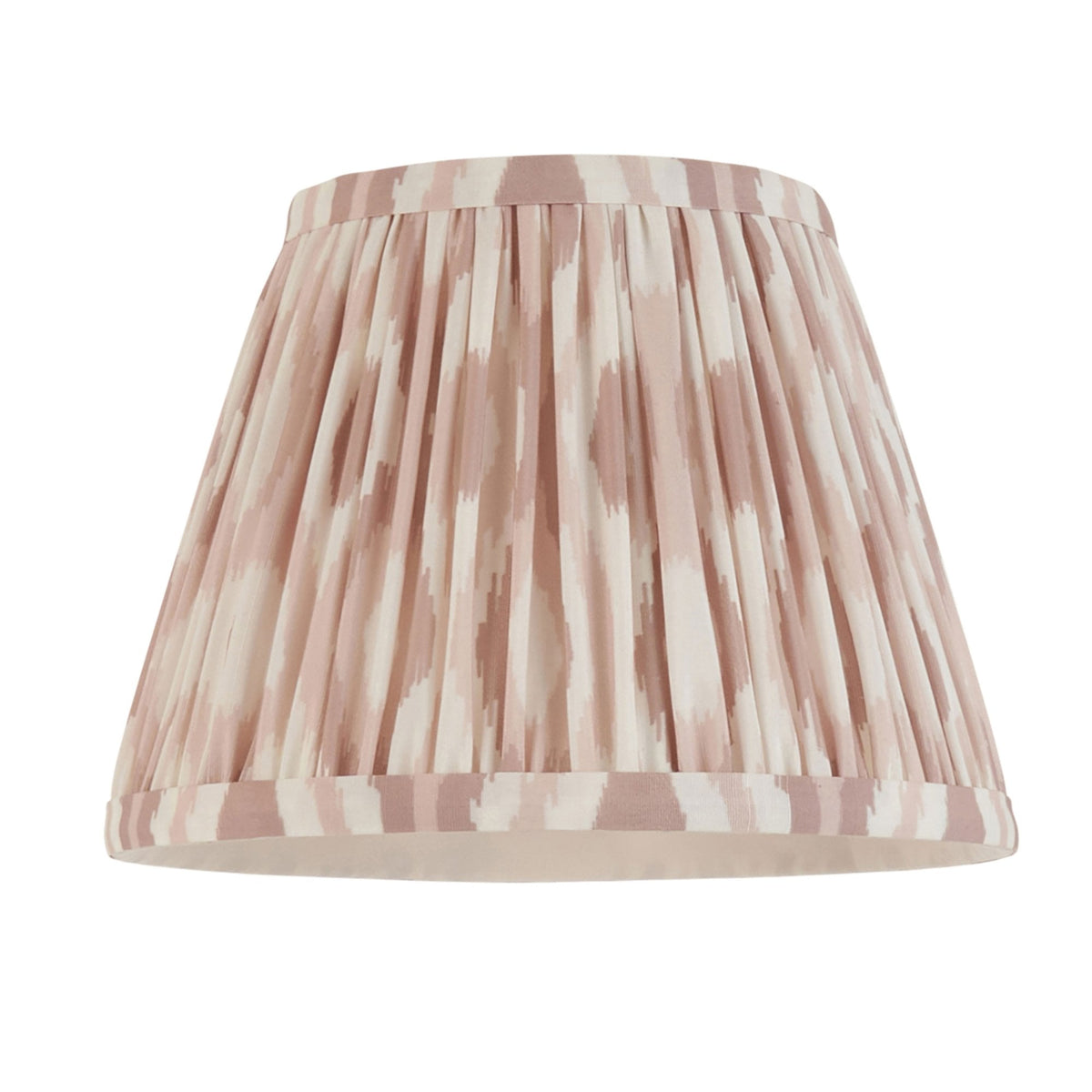 Carnaby Wall Light in Satin Almond White Painted Finish with Ikat 20cm Neutral Faux Silk Fabric Shade
