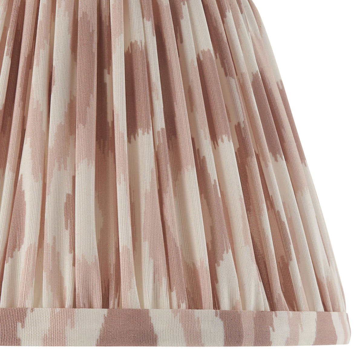 Carnaby Wall Light in Satin Almond White Painted Finish with Ikat 20cm Neutral Faux Silk Fabric Shade