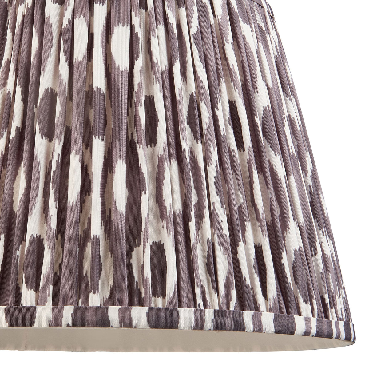 Carnaby Floor Lamp in Satin Cotswold Green Painted Finish with Ikat 35cm Pearl Grey Faux Silk Fabric Shade
