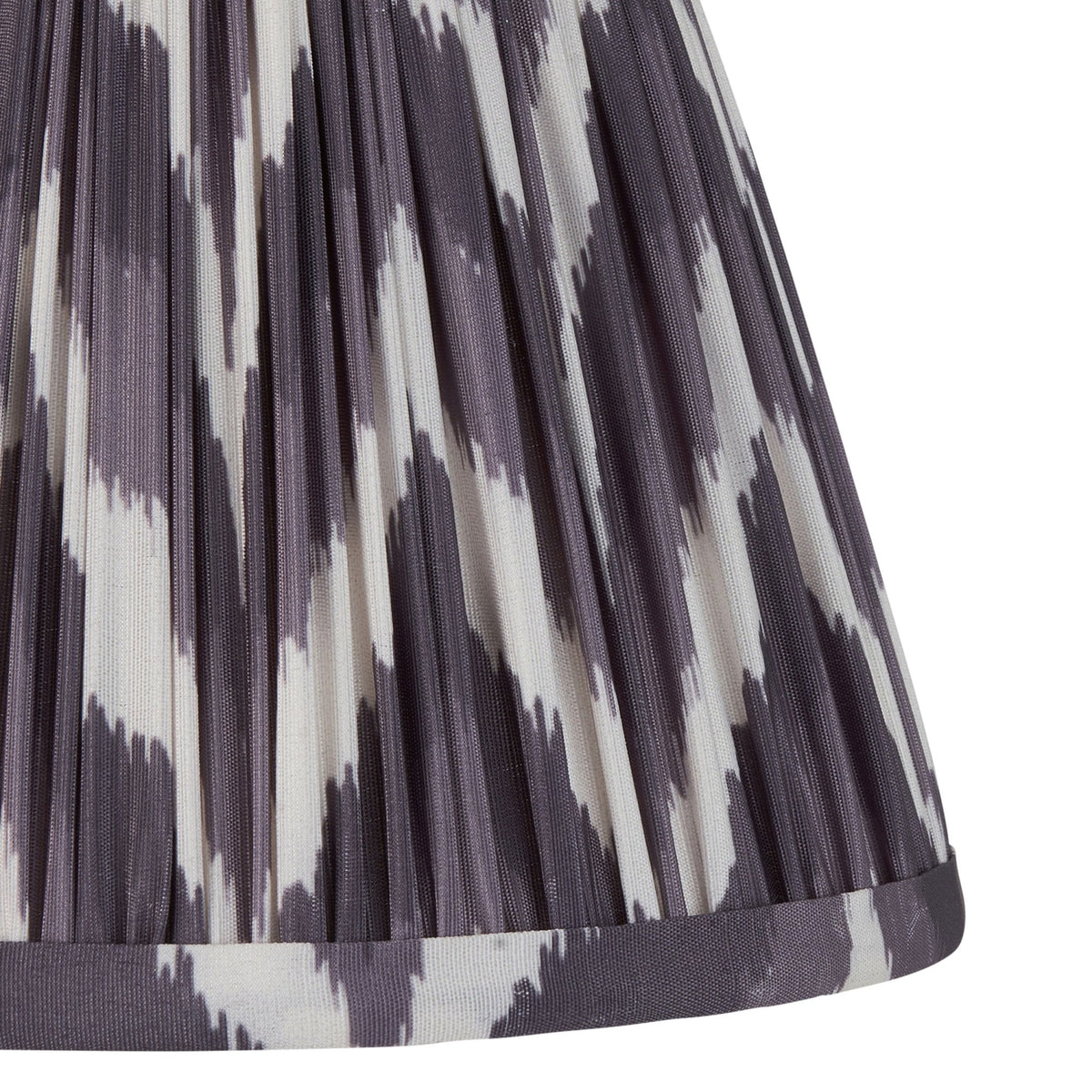 Carnaby Wall Light in Satin Almond White Painted Finish with Zigzag 20cm Pearl Grey Faux Silk Fabric Shade