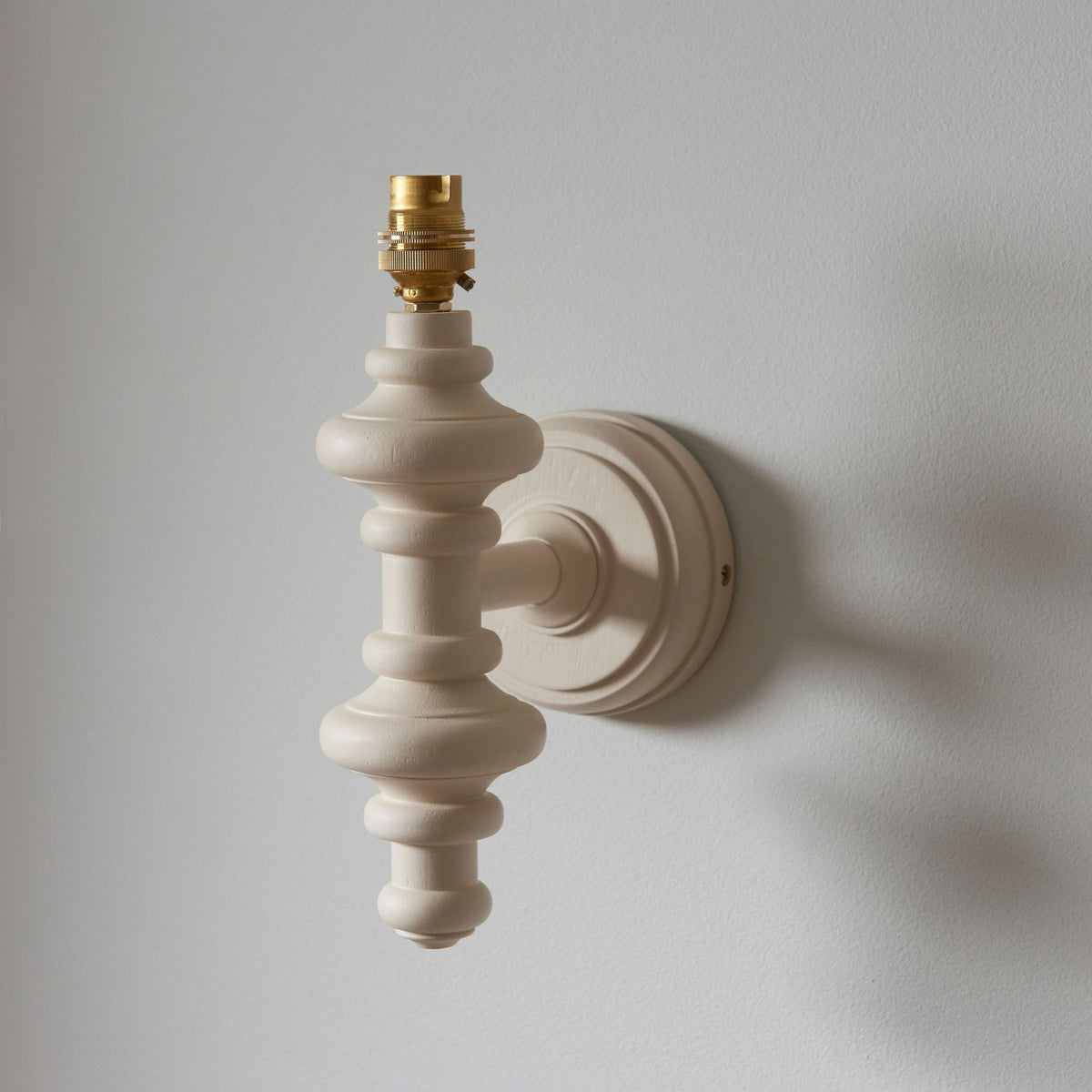 Carnaby Wall Light in Satin Almond White Painted Finish with Zigzag 20cm Pearl Grey Faux Silk Fabric Shade