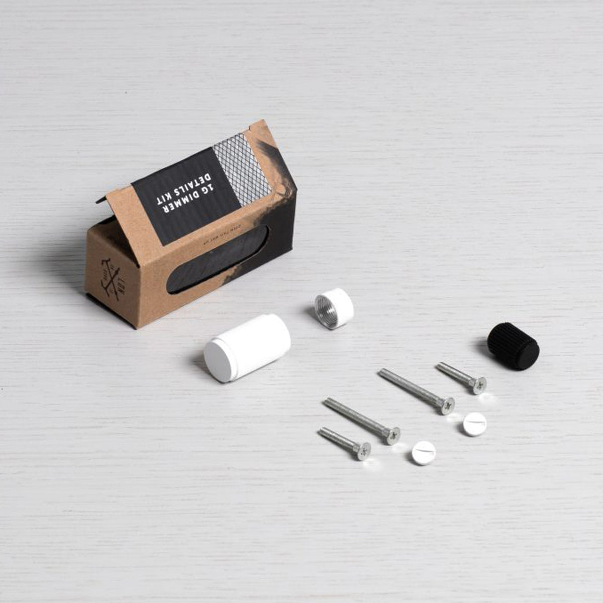 1G Dimmer Knurled Detail Kit in White
