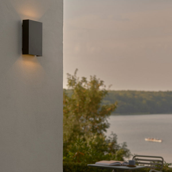 Fold 15 Coastal IP54 LED Wall Light in Black