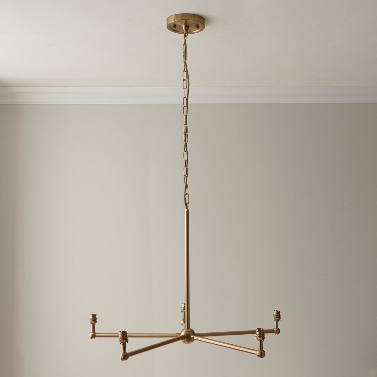 Santiago Five Arm Pendant in Brushed Aged Brass
