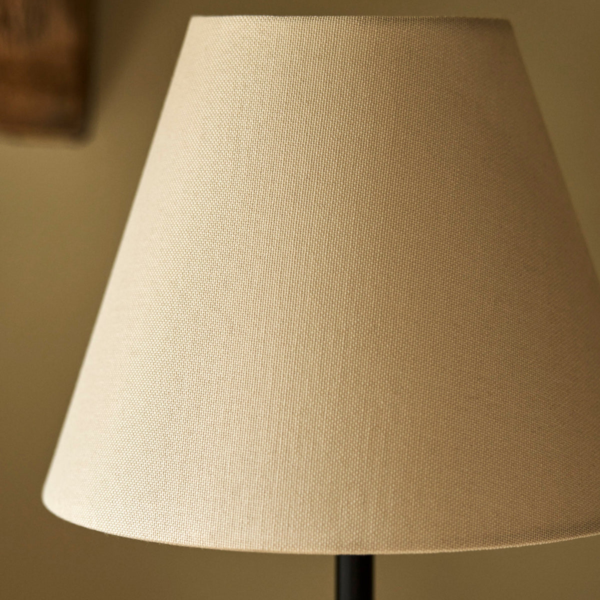 Burleigh Rechargeable Matt Black Table Lamp With Linen Shade