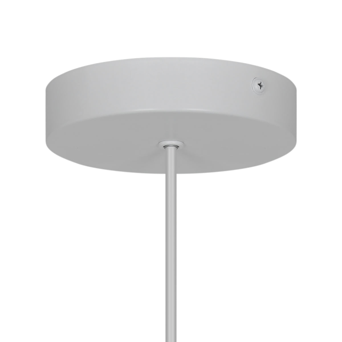 White ceiling rose with a single white cable extending downwards