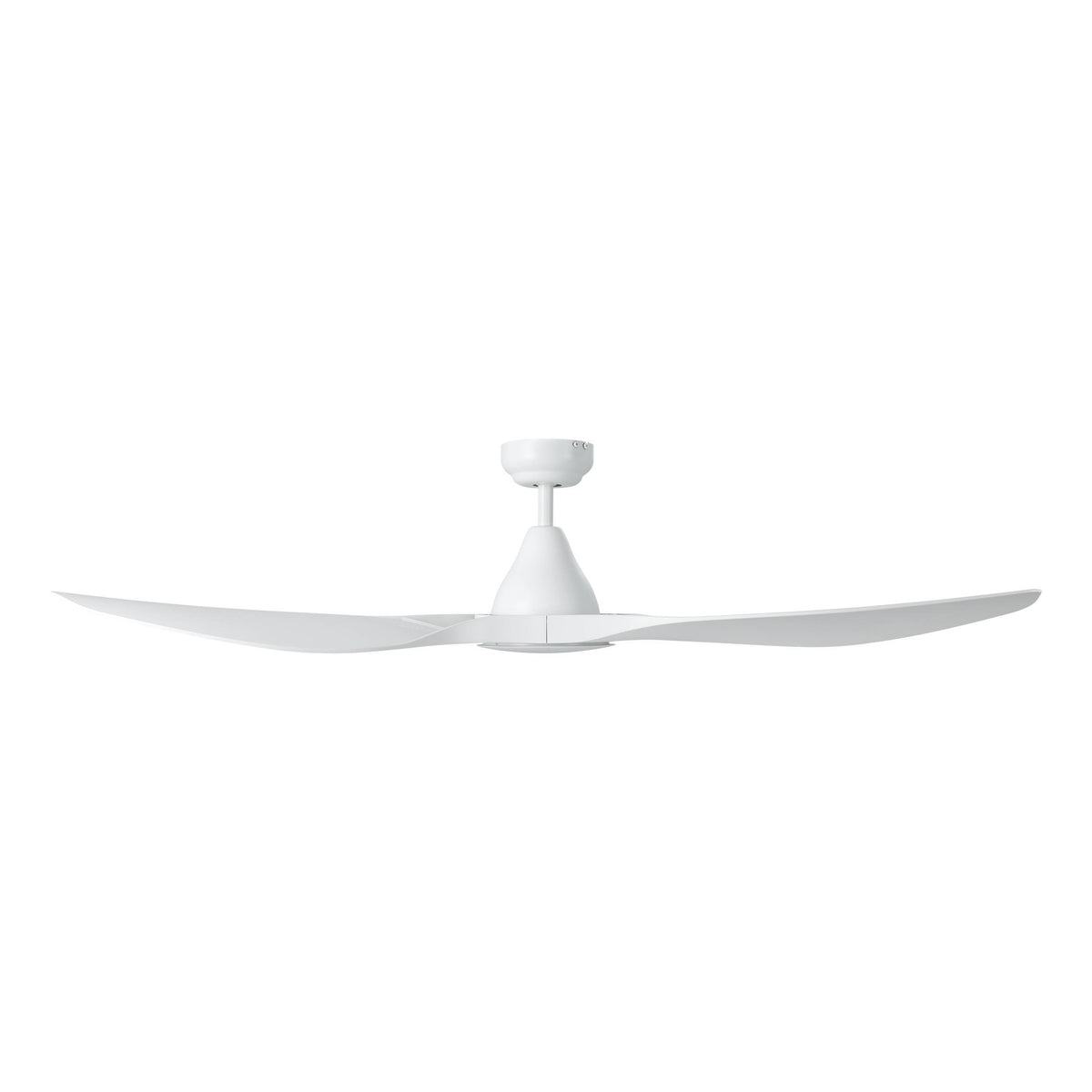 White ceiling fan with two blades