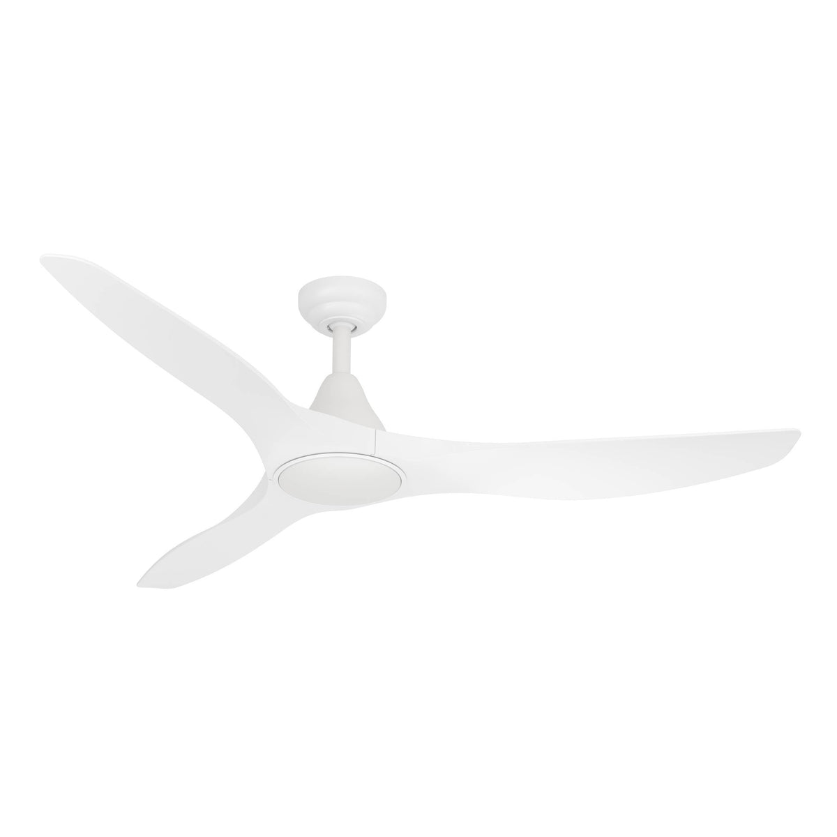 White ceiling fan with three blades