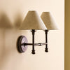 Kelmscot Twin Antique Bronze Light with Linen Shades