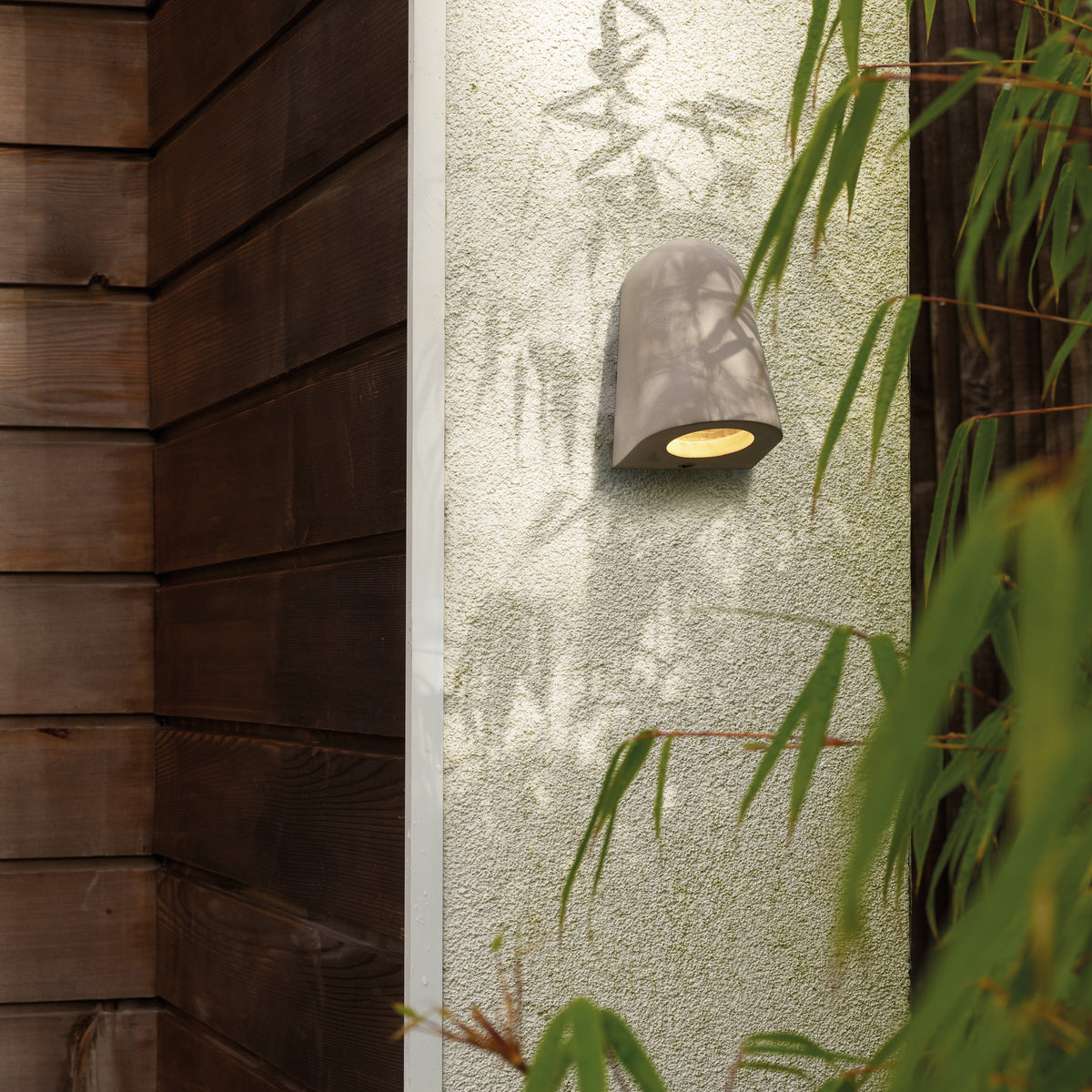 Mast IP44 Exterior Coastal Wall Light in Matt Concrete