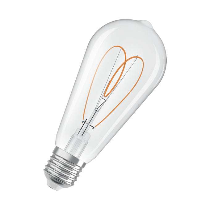 E27 Osram Rustic Warm White Pear Shaped LED 7.2W 2700K 806lm