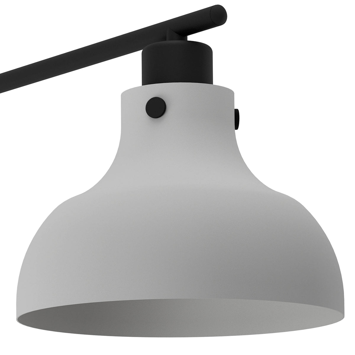 Matlock Swing Arm Wall Light in a Black and Pale Grey Finish