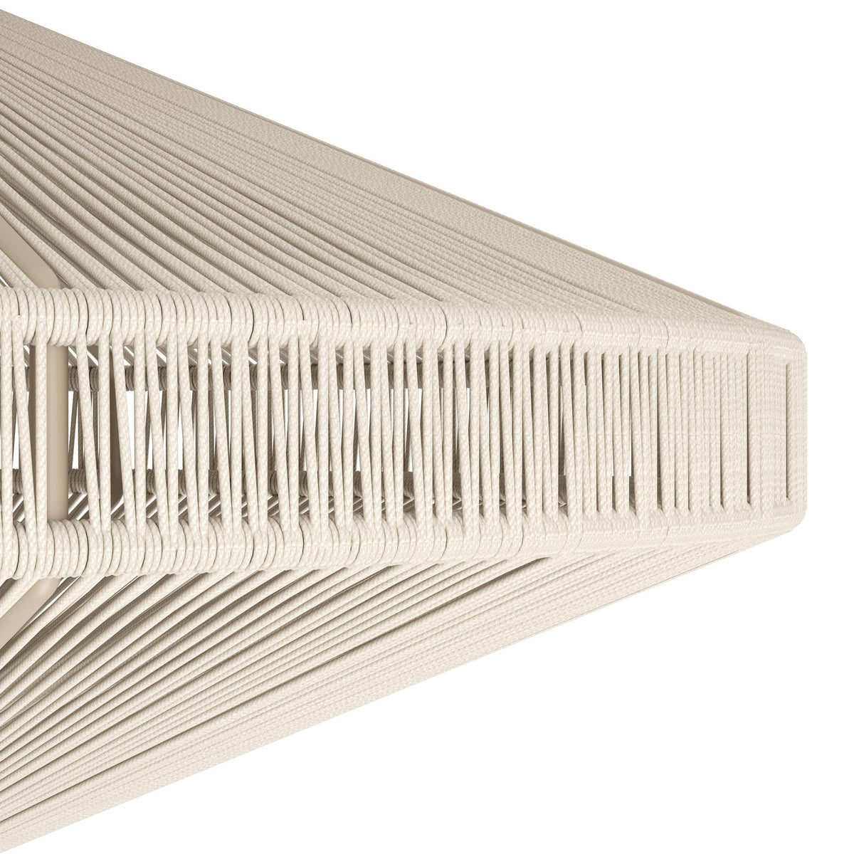 Midsumer Semi Flush Ceiling Light in Black with Beige Hemp Yarn Shade