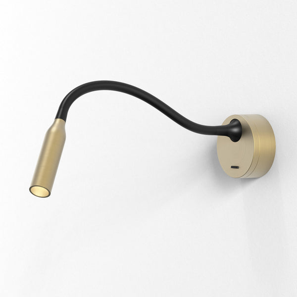 Lucca Surface Switched LED Reading Light in Matt Gold