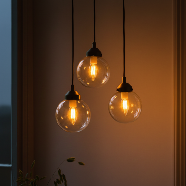 Everleigh Cluster Pendant Light in Antique Brass