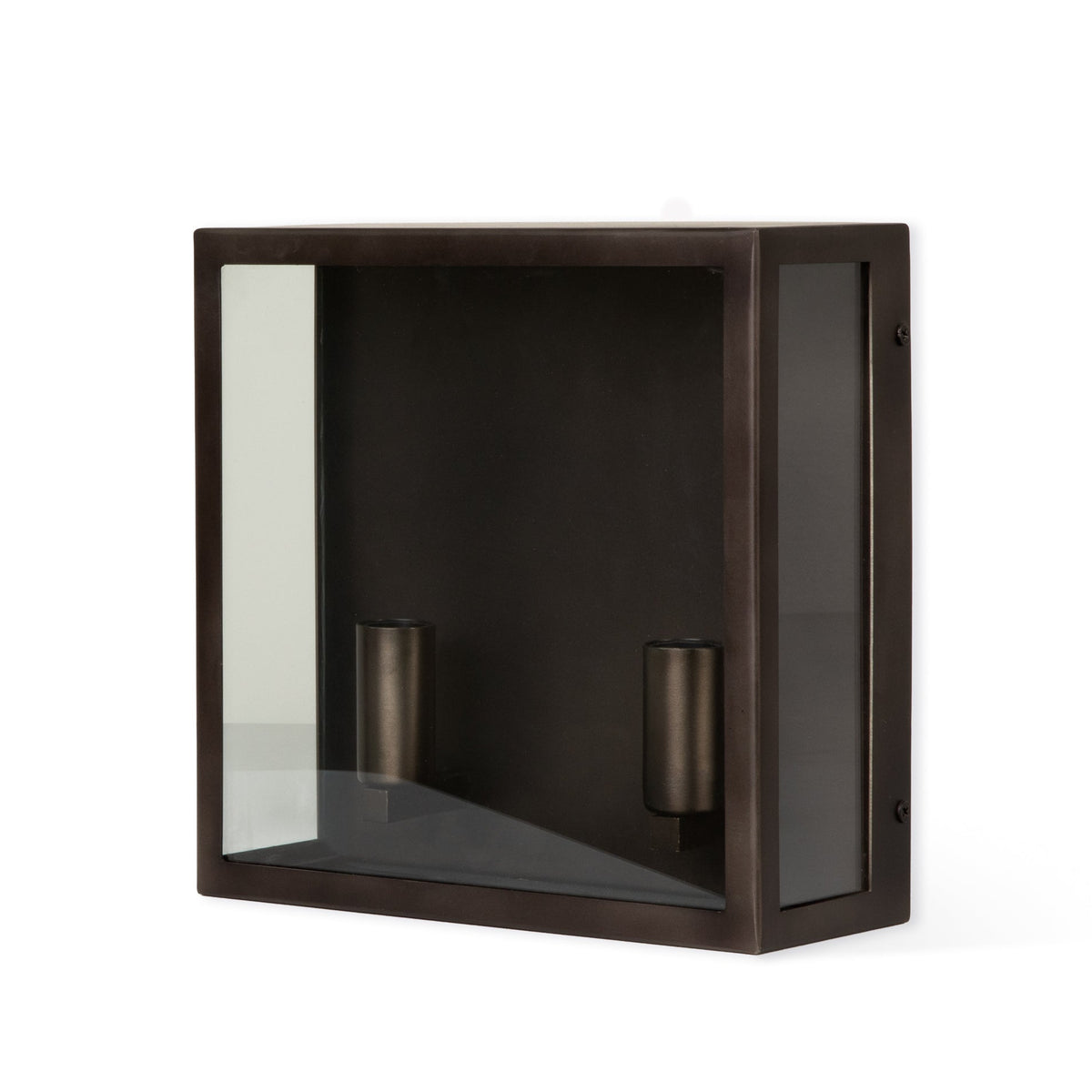 Sandford Outdoor Double Box Lantern In Antique Bronze