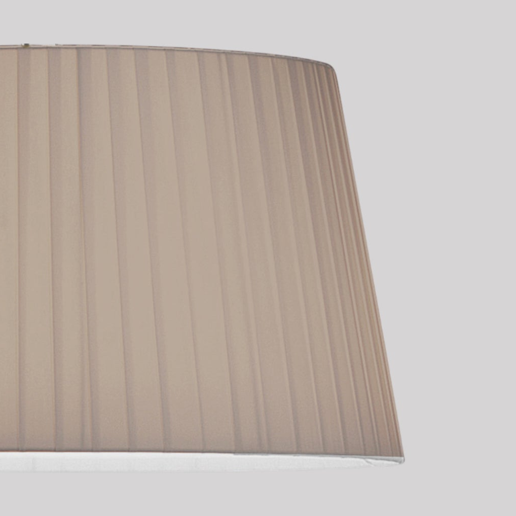 Pendant in Bronze with Tapered Round 400 Pleated Shade in Putty