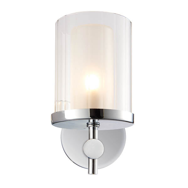 Britton IP44 Bathroom Wall Light in Chrome