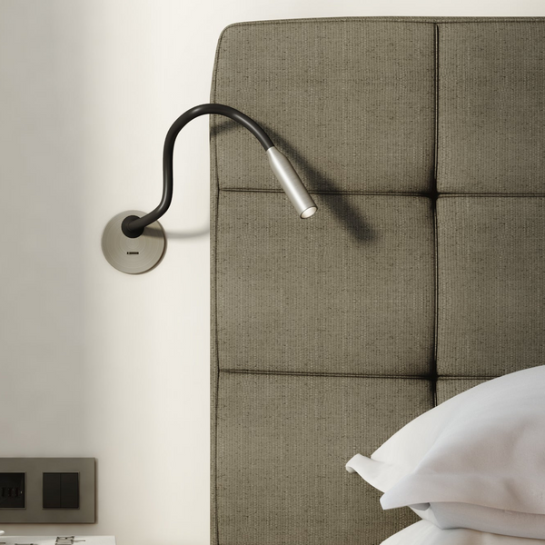 Lucca Recessed Switched LED Reading Light in Matt Nickel