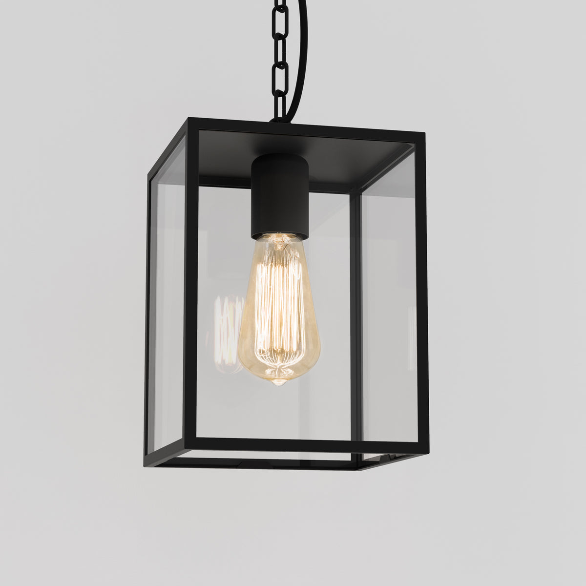 Homefield 240 Exterior Pendant Light in Textured Black