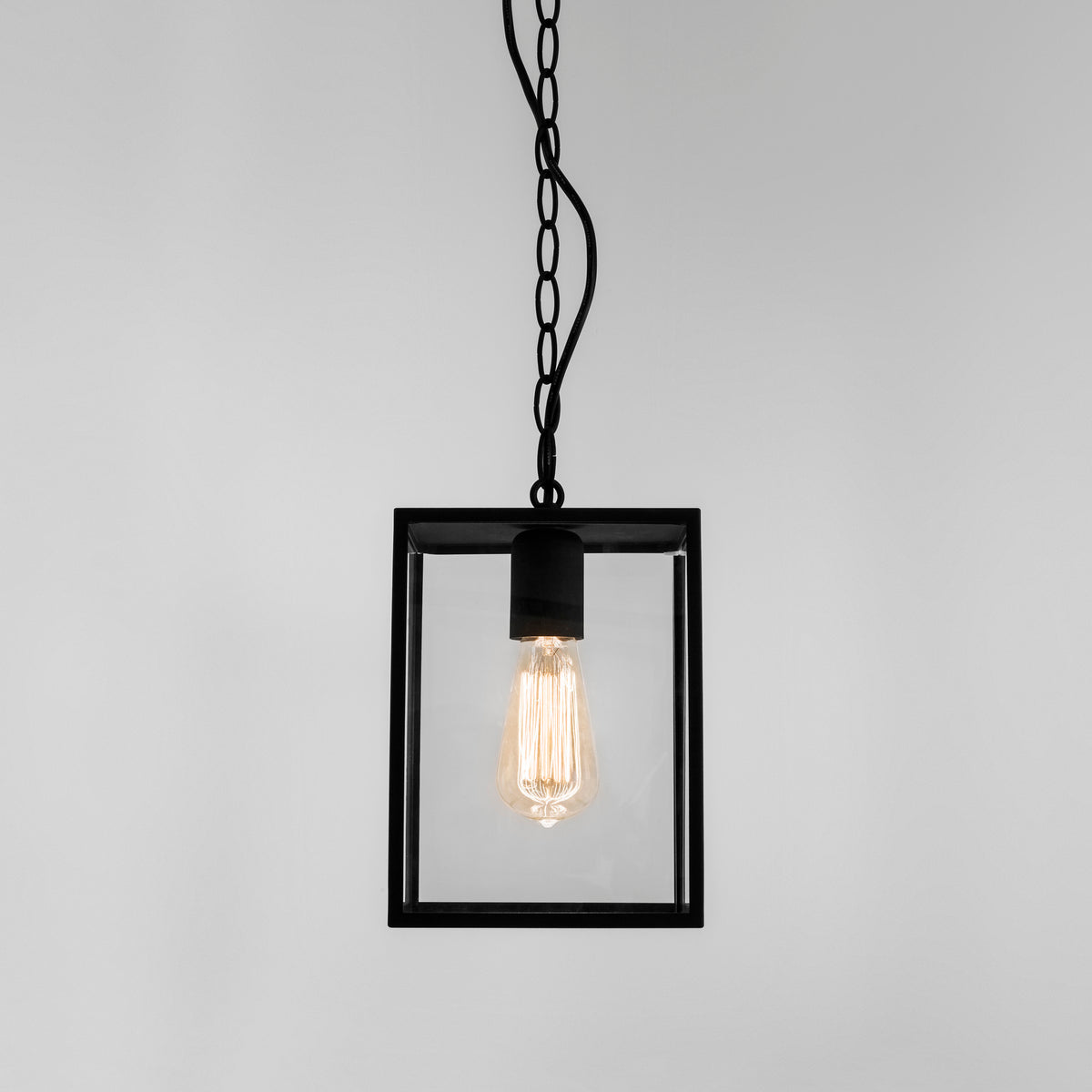 Homefield 240 Exterior Pendant Light in Textured Black