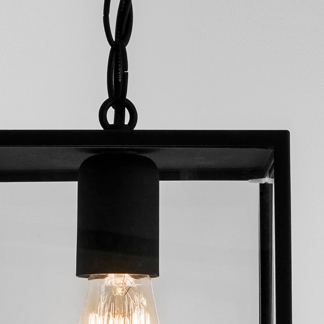 Homefield 240 Exterior Pendant Light in Textured Black