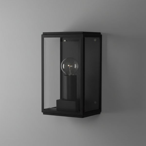 Homefield 130 Exterior IP44 Wall Light in Textured Black